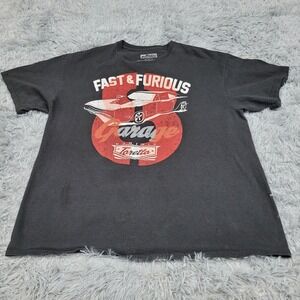 Fast‎ & Furious Shirt Adult XL Black Graphic Print Short Sleeve Toretto Garage
